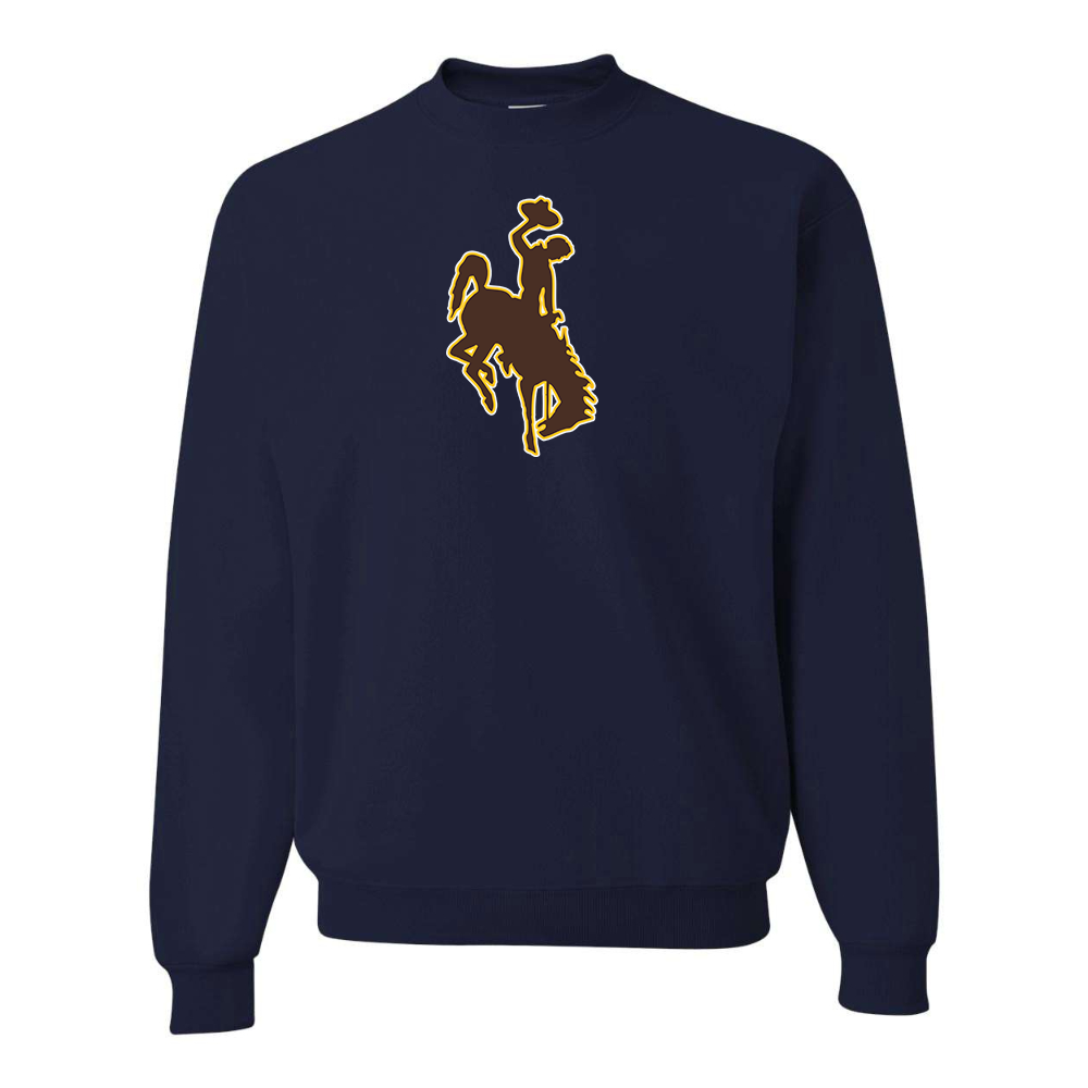Men's Wyoming Cowboys JERZEES NuBlend Crewneck Sweatshirt