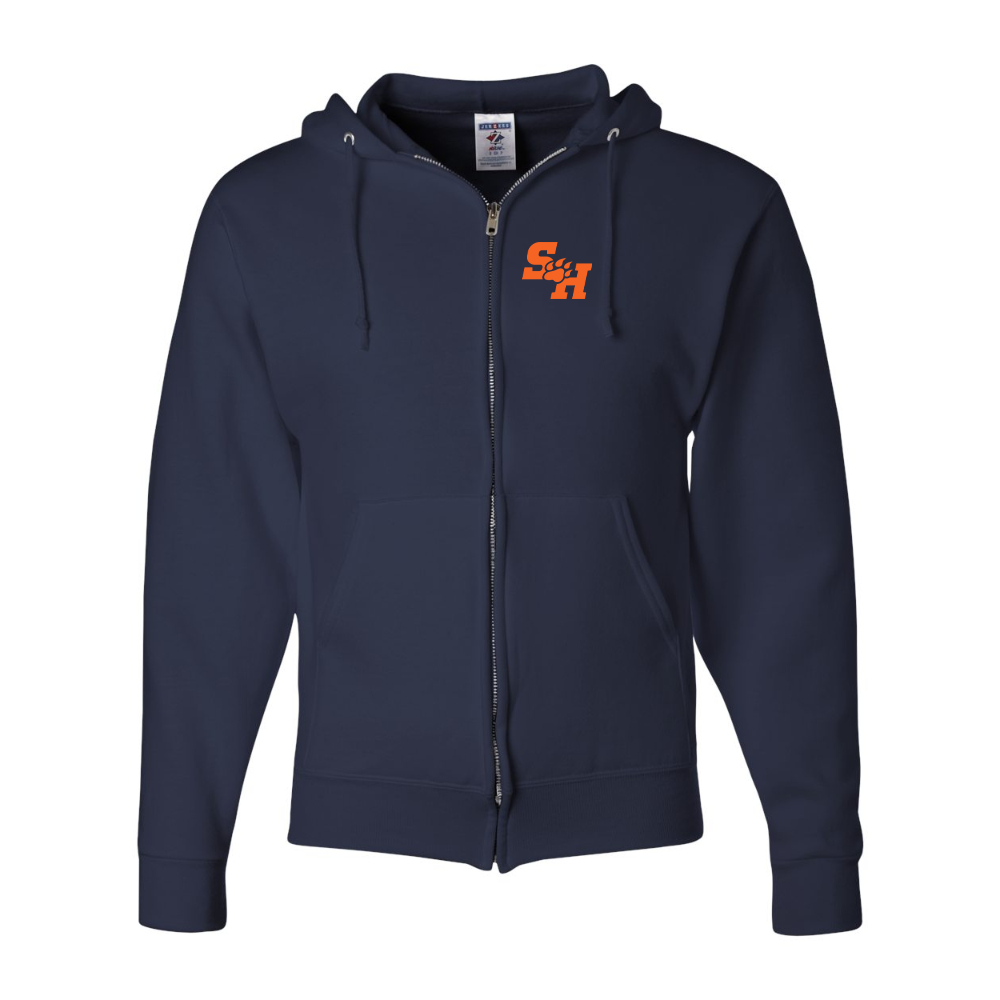 Men's Sam Houston State Bearkats Logo JERZEES NuBlend Full-Zip Hooded Sweatshirt