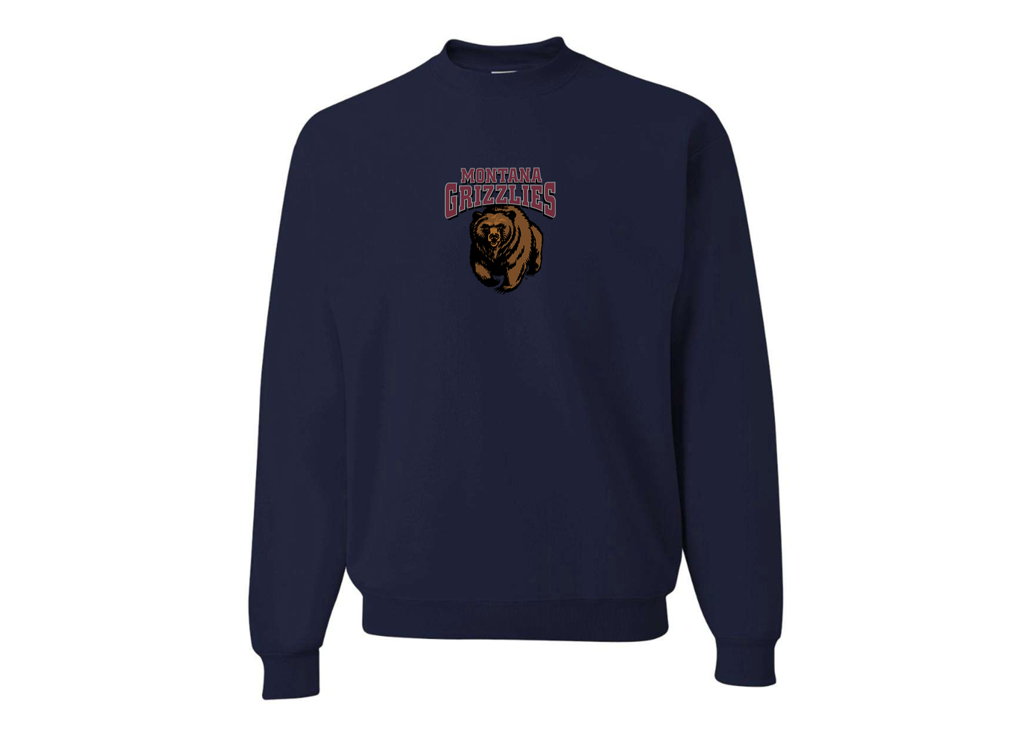 Men's Montana Grizzliesl JERZEES NuBlend Crewneck Sweatshirt