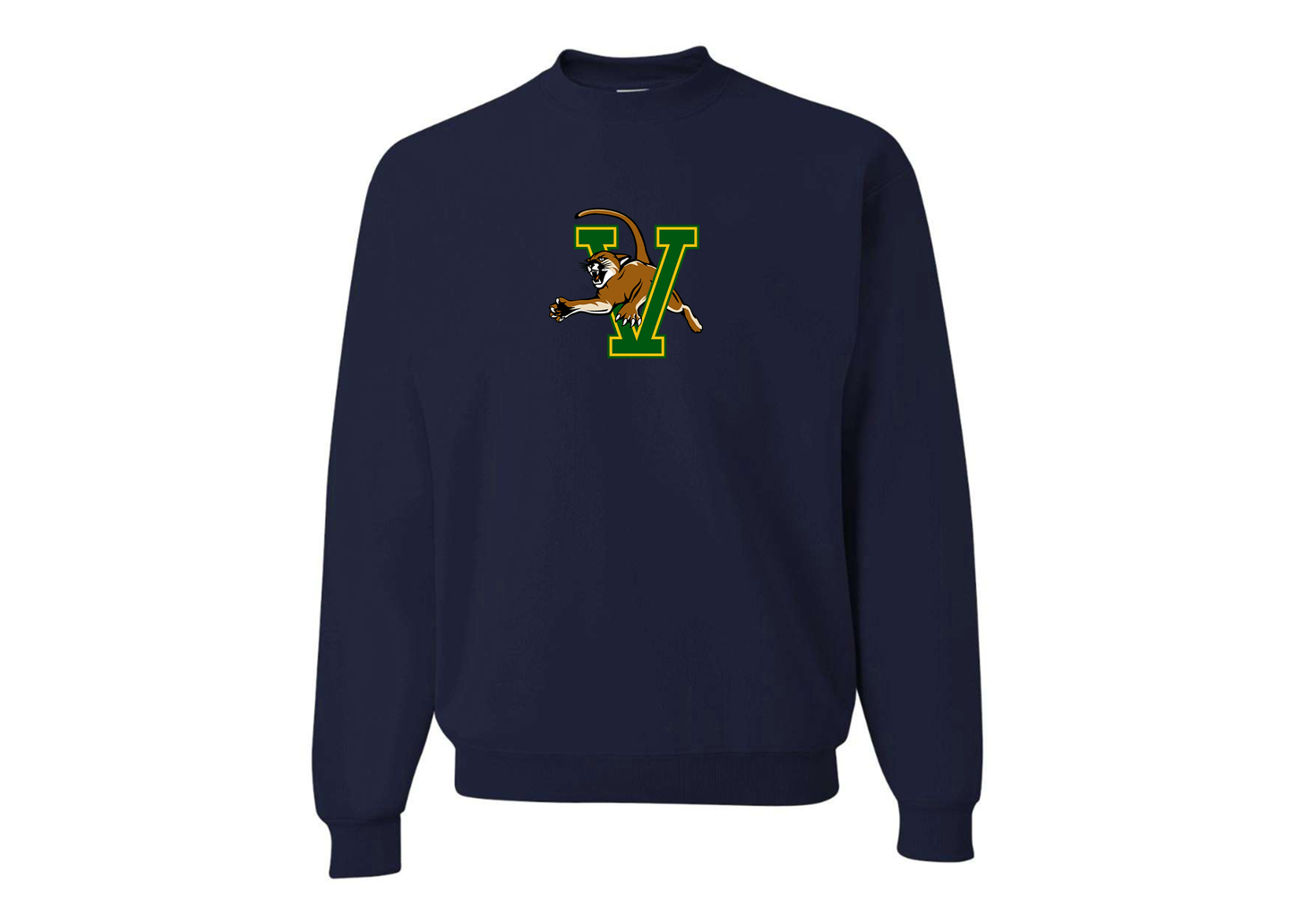 Men's Vermont Catamounts JERZEES NuBlend Crewneck Sweatshirt