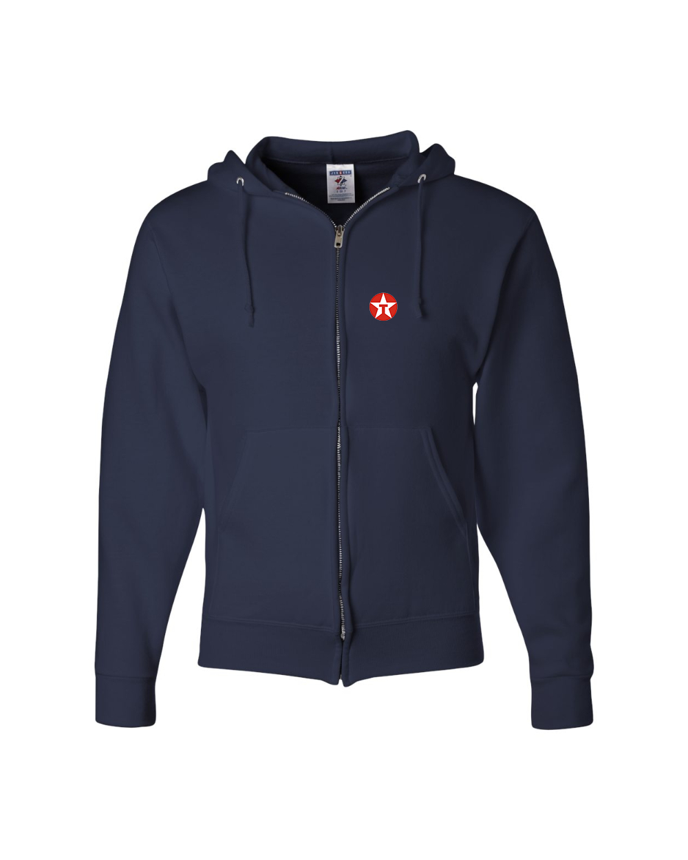Men's Texaco Logo JERZEES NuBlend Full-Zip Hooded Sweatshirt
