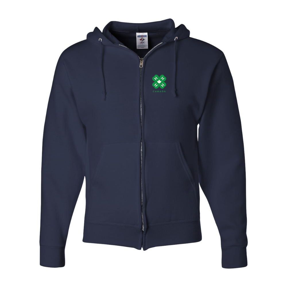 Men's 4H Canada Logo JERZEES NuBlend Full-Zip Hooded Sweatshirt