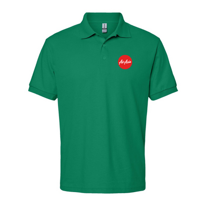 Men's Air Asia Logo Gildan Dry Blend Jersey Polo