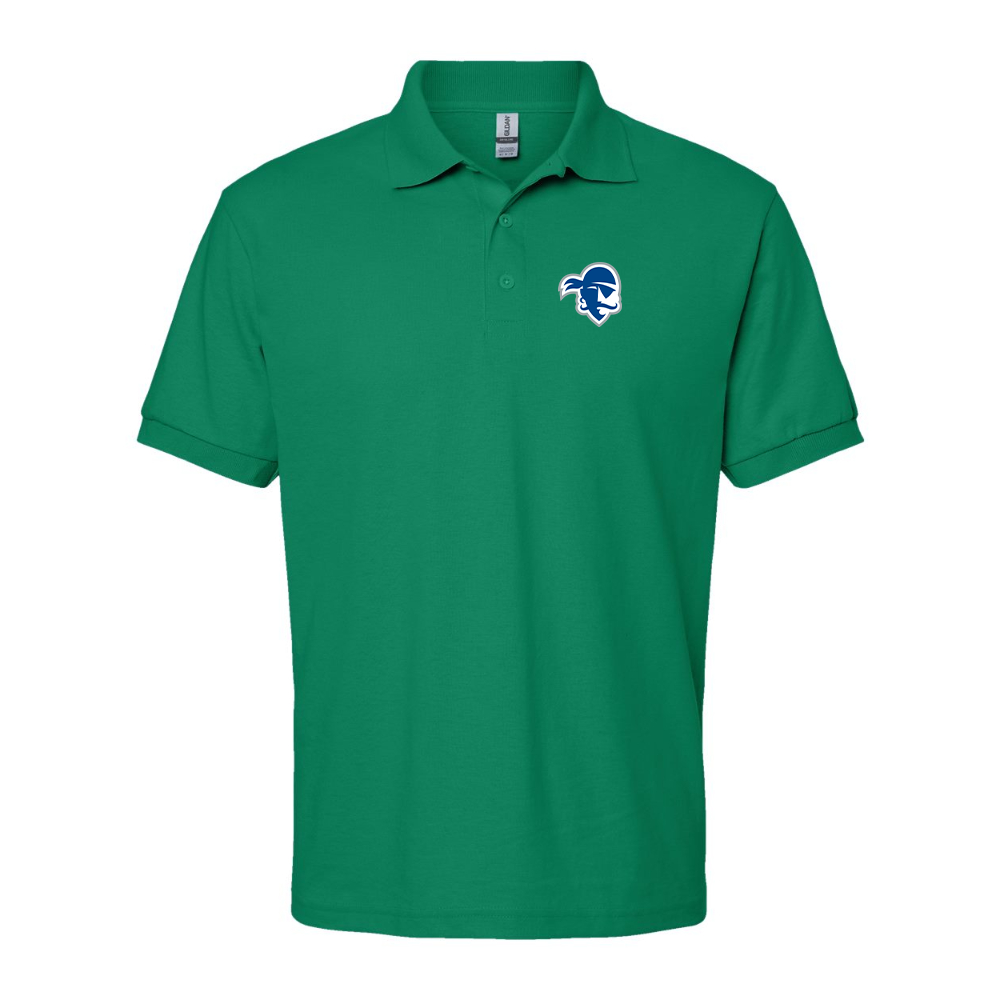Men's Seton Hall Pirates Logo Gildan Dry Blend Jersey Polo
