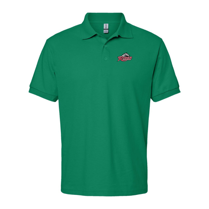 Men's Rider Broncs Logo Gildan Dry Blend Jersey Polo