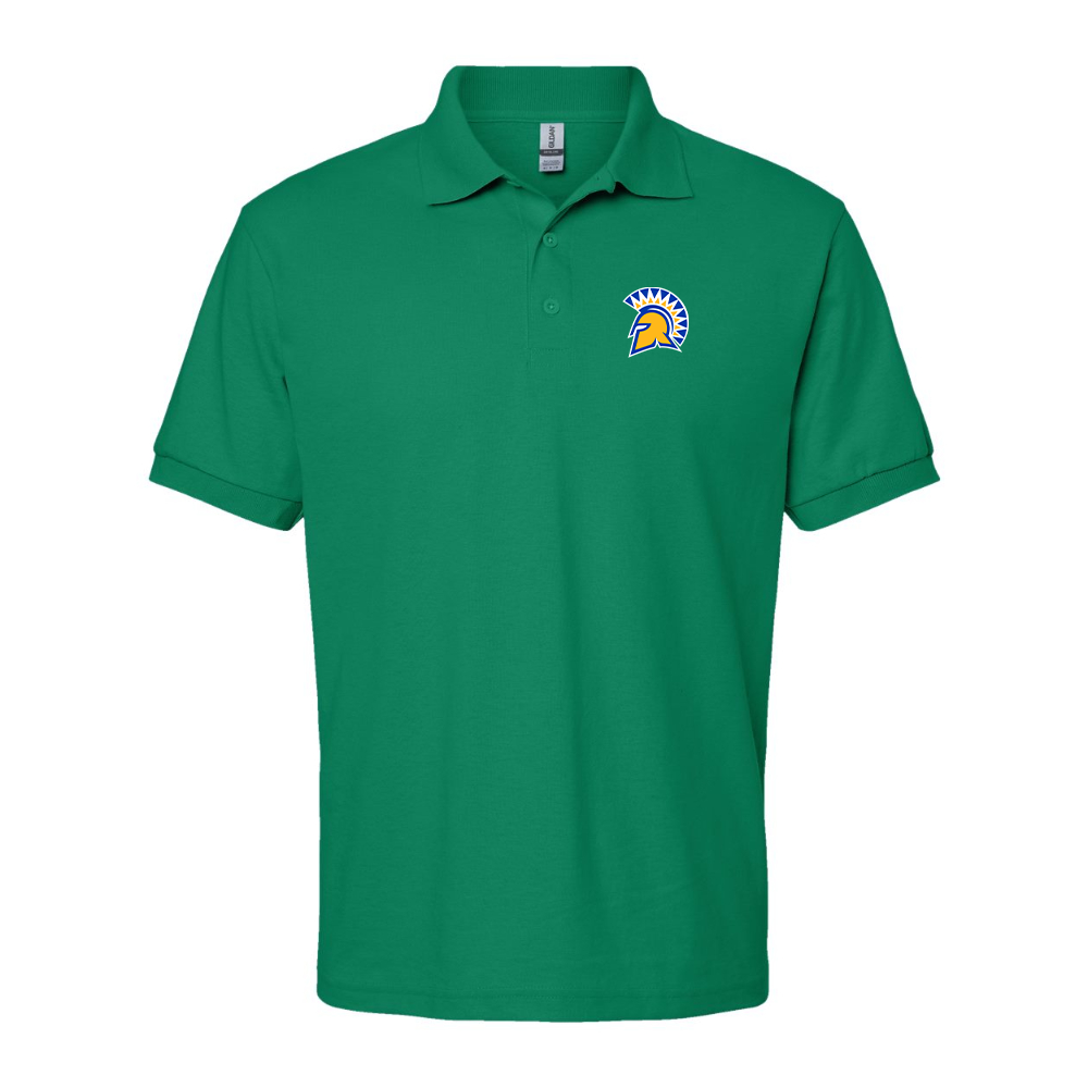 Men's San Jose State Spartans Logo Gildan Dry Blend Jersey Polo