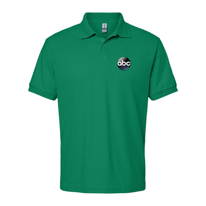 Men's Abc Logo Gildan Dry Blend Jersey Polo