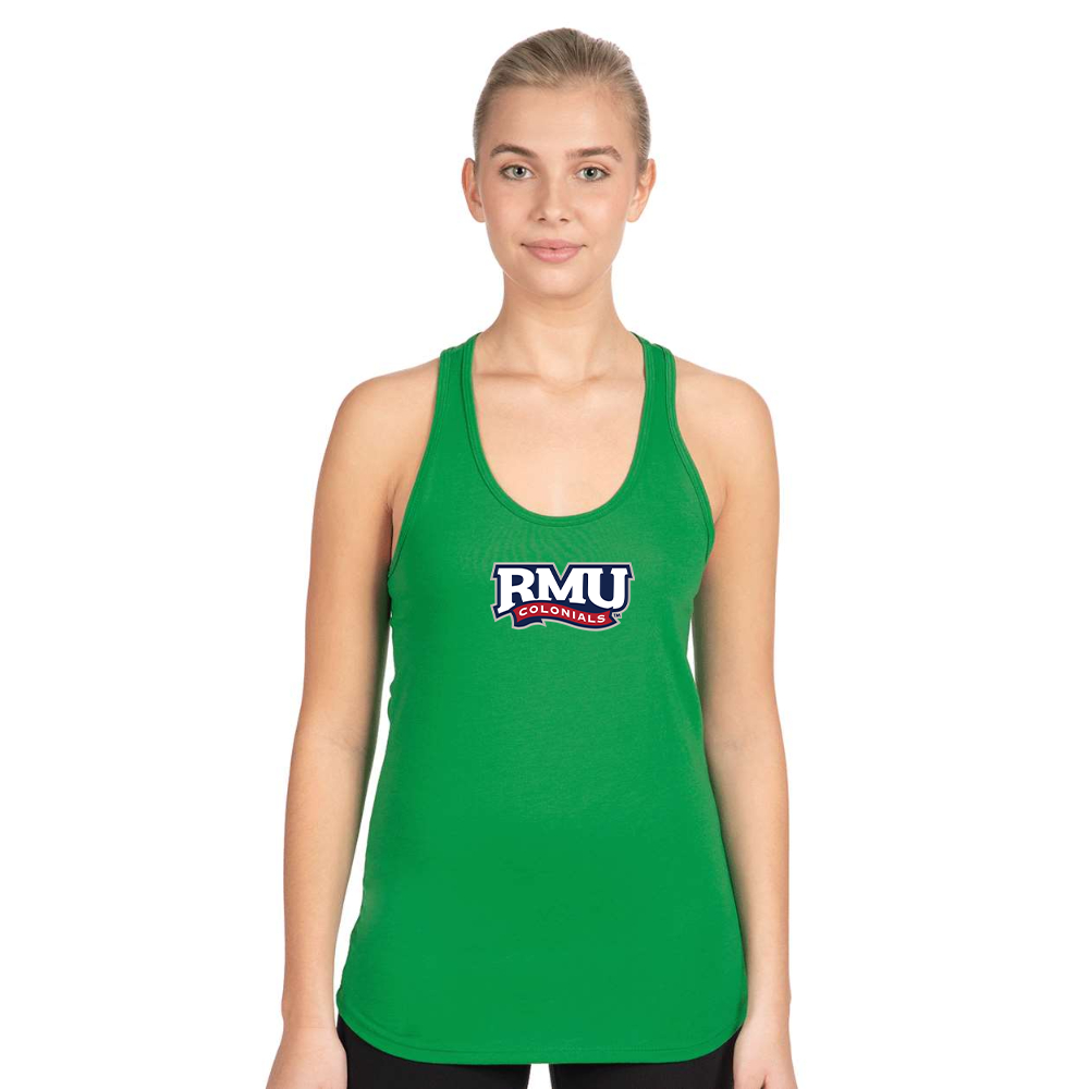 Women's Robert Morris Colonials Logo Next Level Ideal Racerback Tank