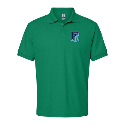 Men's Rhode Island Rams Logo Gildan Dry Blend Jersey Polo