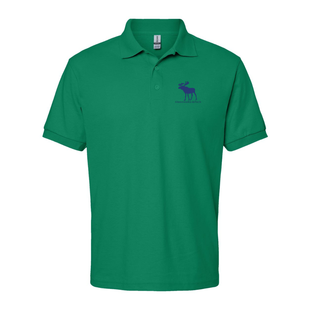 Men's Abercrombie & Fitch Moose Logo Gildan Dry Blend Jersey Polo