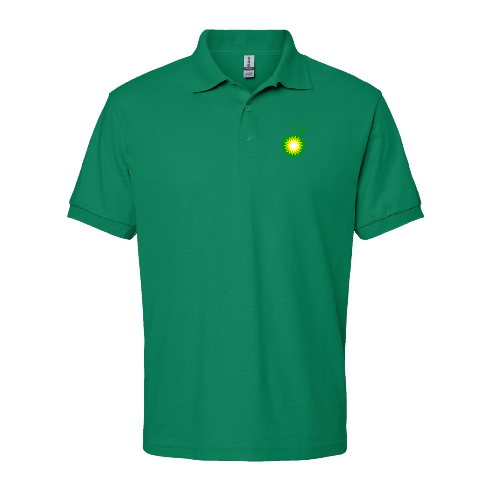 Men's BP Oil Logo Gildan Dry Blend Jersey Polo