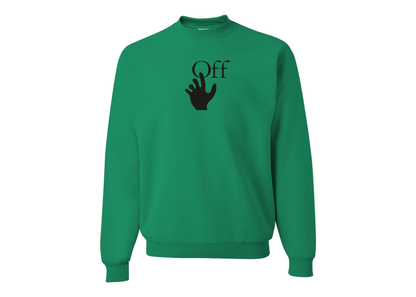 Men's Off-White Hand JERZEES NuBlend Crewneck Sweatshirt