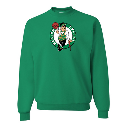 Men's Boston Celtics Logo  JERZEES NuBlend Crewneck Sweatshirt