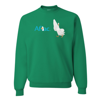 Men's Aflac Logo and Duck JERZEES NuBlend Crewneck Sweatshirt