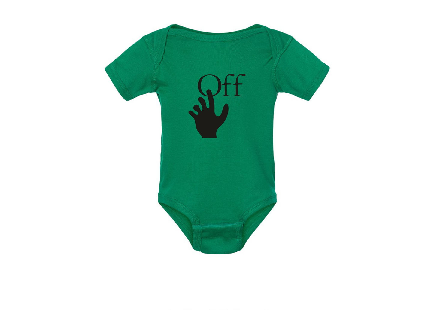 Off-White Hand  Rabbit Skins Infant Baby Rib Bodysuit
