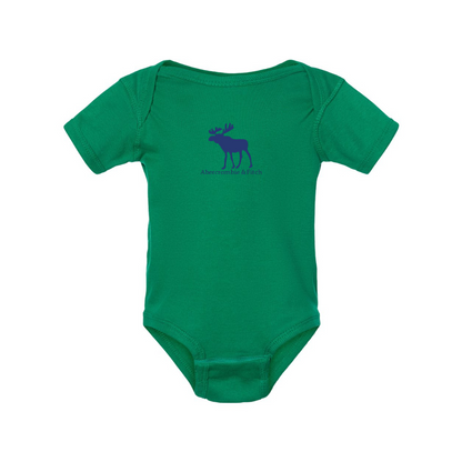 Abercrombie & Fitch Moose Logo  Rabbit Skins Infant Baby Rib Bodysuit