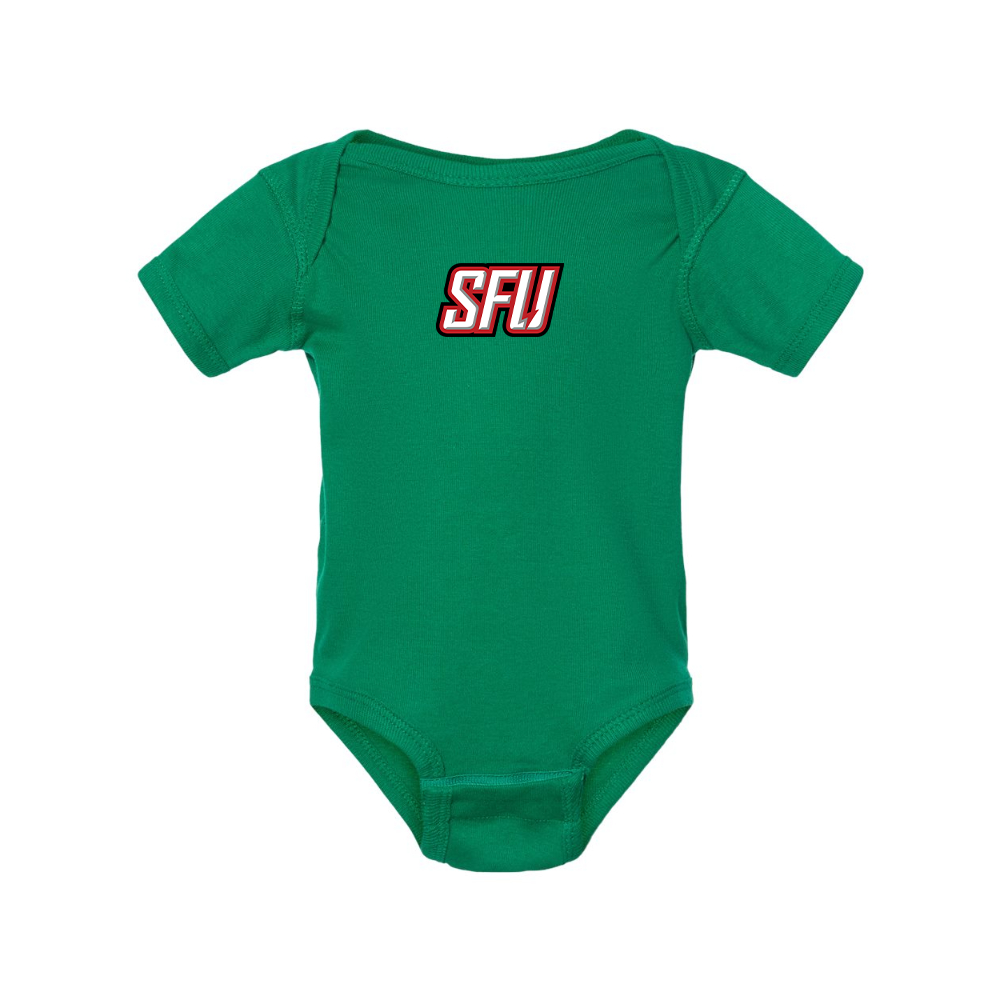 Saint Francis Red Flash Logo Rabbit Skins Infant Baby Rib Bodysuit