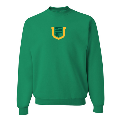Men's San Francisco Dons Logo JERZEES NuBlend Crewneck Sweatshirt