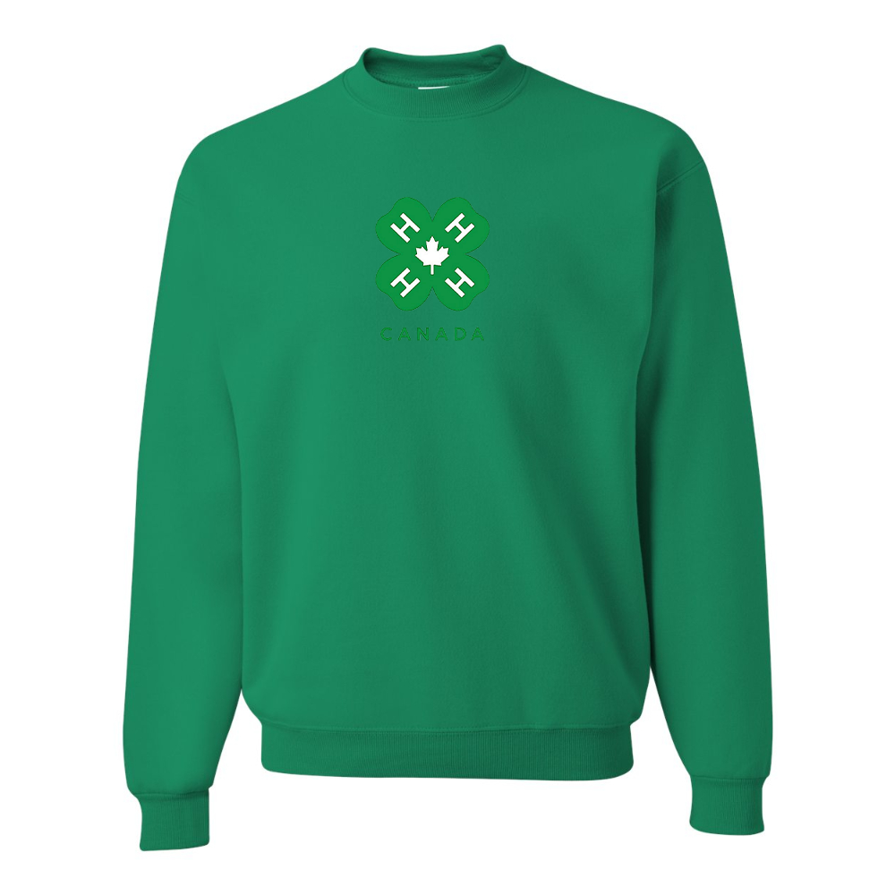 Men's 4H Canada Logo JERZEES NuBlend Crewneck Sweatshirt