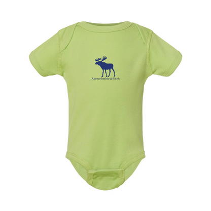 Abercrombie & Fitch Moose Logo  Rabbit Skins Infant Baby Rib Bodysuit