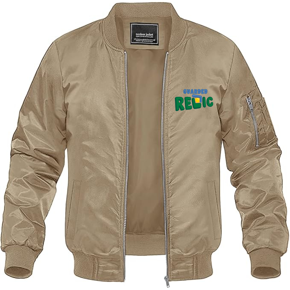 Men's Guarded Relic Logo Lightweight Bomber Jacket Windbreaker Softshell Varsity Jacket Coat