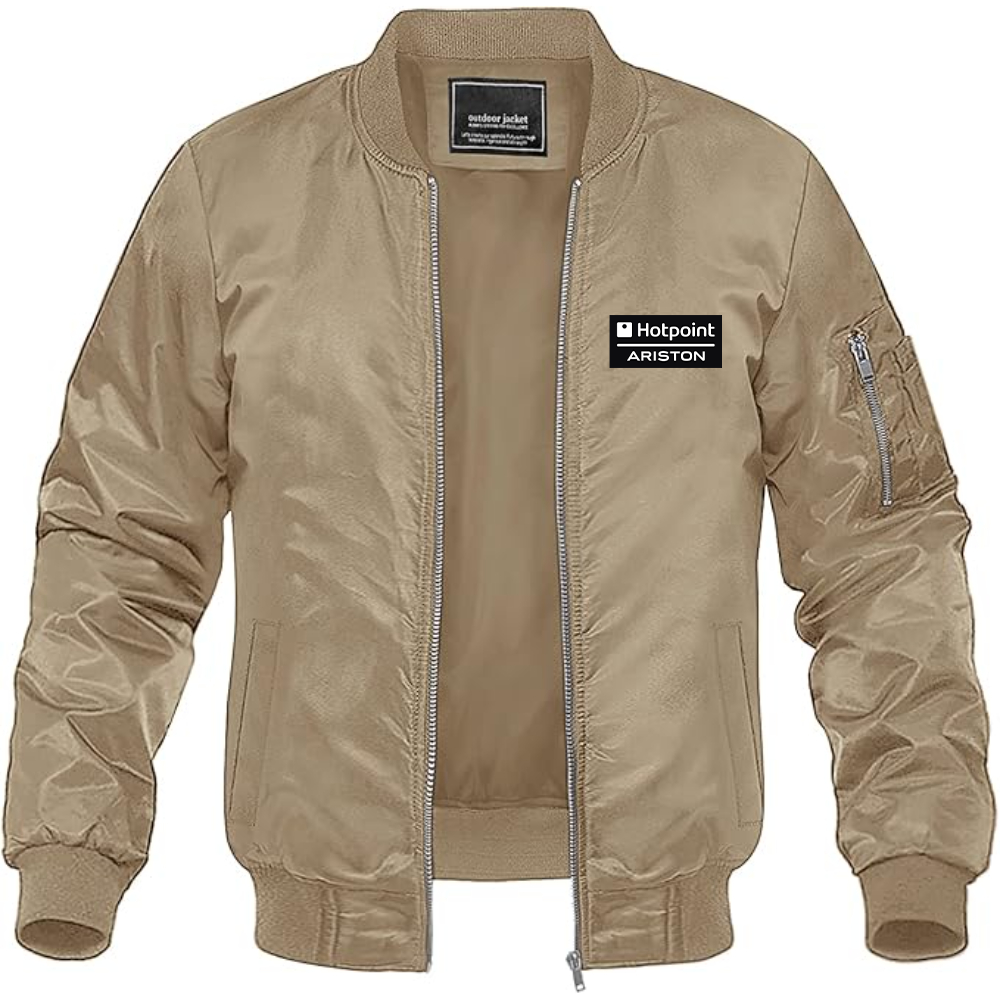 Men's Hotpoint-Ariston Logo Lightweight Bomber Jacket Windbreaker Softshell Varsity Jacket Coat