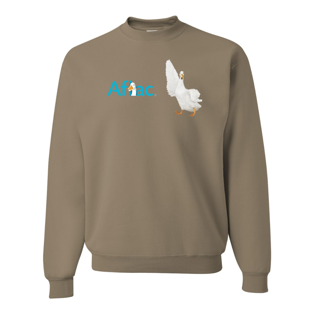 Men's Aflac Logo and Duck JERZEES NuBlend Crewneck Sweatshirt