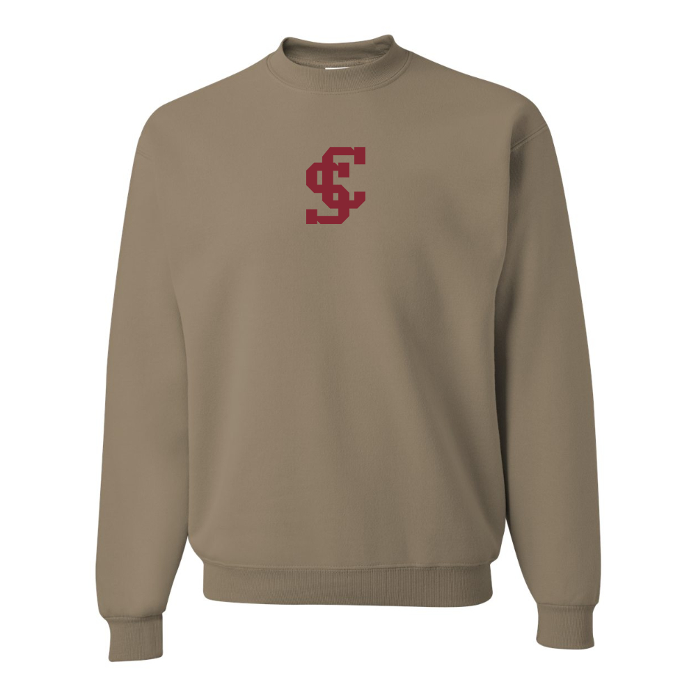 Men's Santa Clara Broncos Logo JERZEES NuBlend Crewneck Sweatshirt