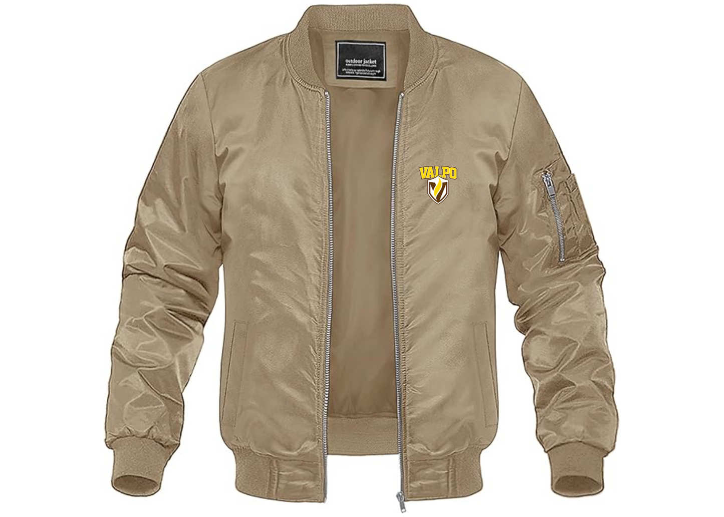 Men's Valparaiso Crusaders Lightweight Bomber Jacket Windbreaker Softshell Varsity Jacket Coat
