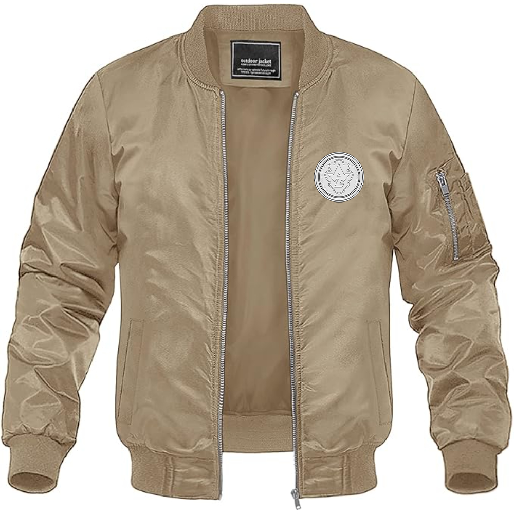 Men's AWZ Logo  Lightweight Bomber Jacket Windbreaker Softshell Varsity Jacket Coat