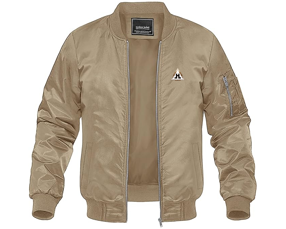 Men's Hansa Logo Lightweight Bomber Jacket Windbreaker Softshell Varsity Jacket Coat