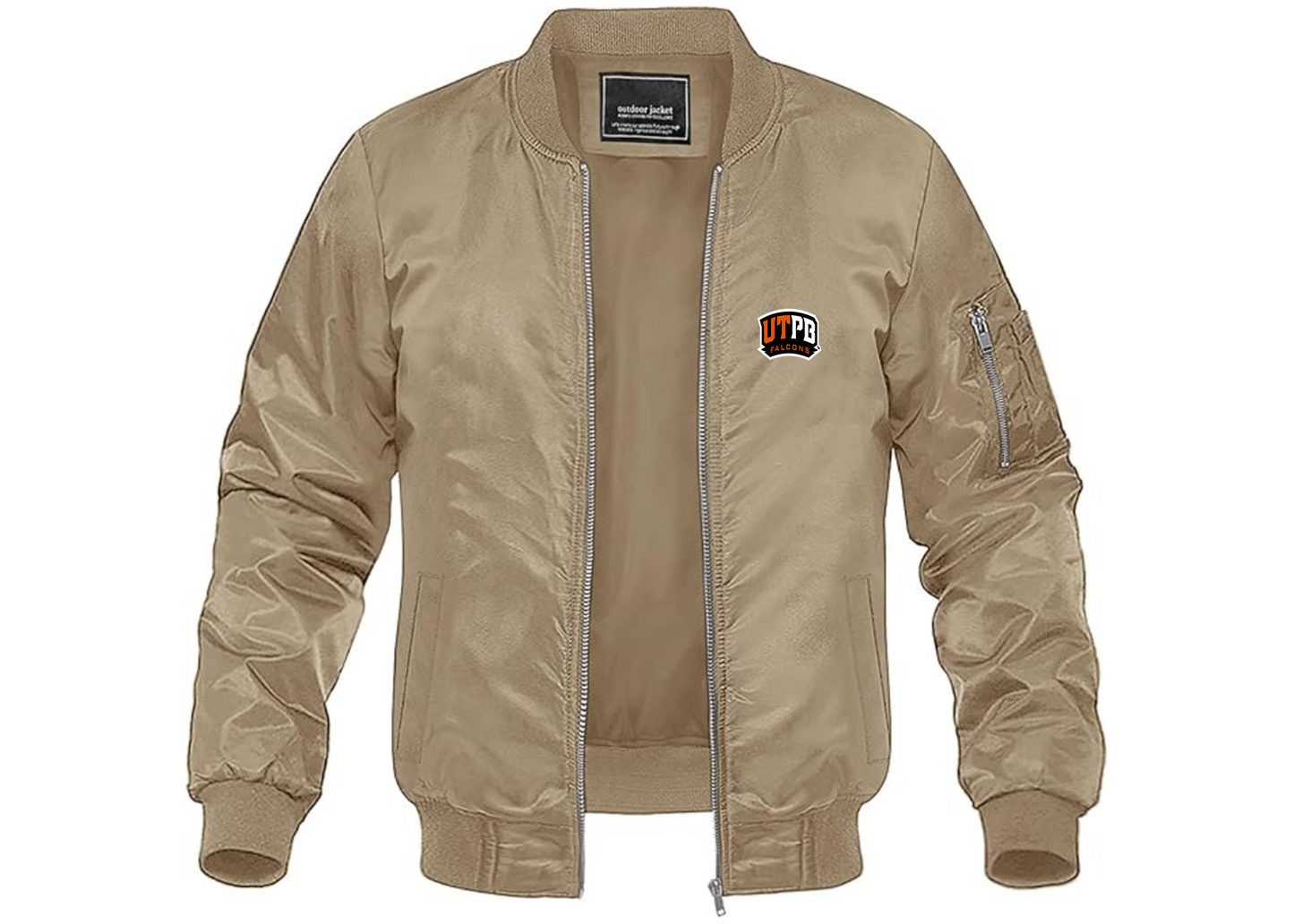 Men's UTPB Falcons Lightweight Bomber Jacket Windbreaker Softshell Varsity Jacket Coat