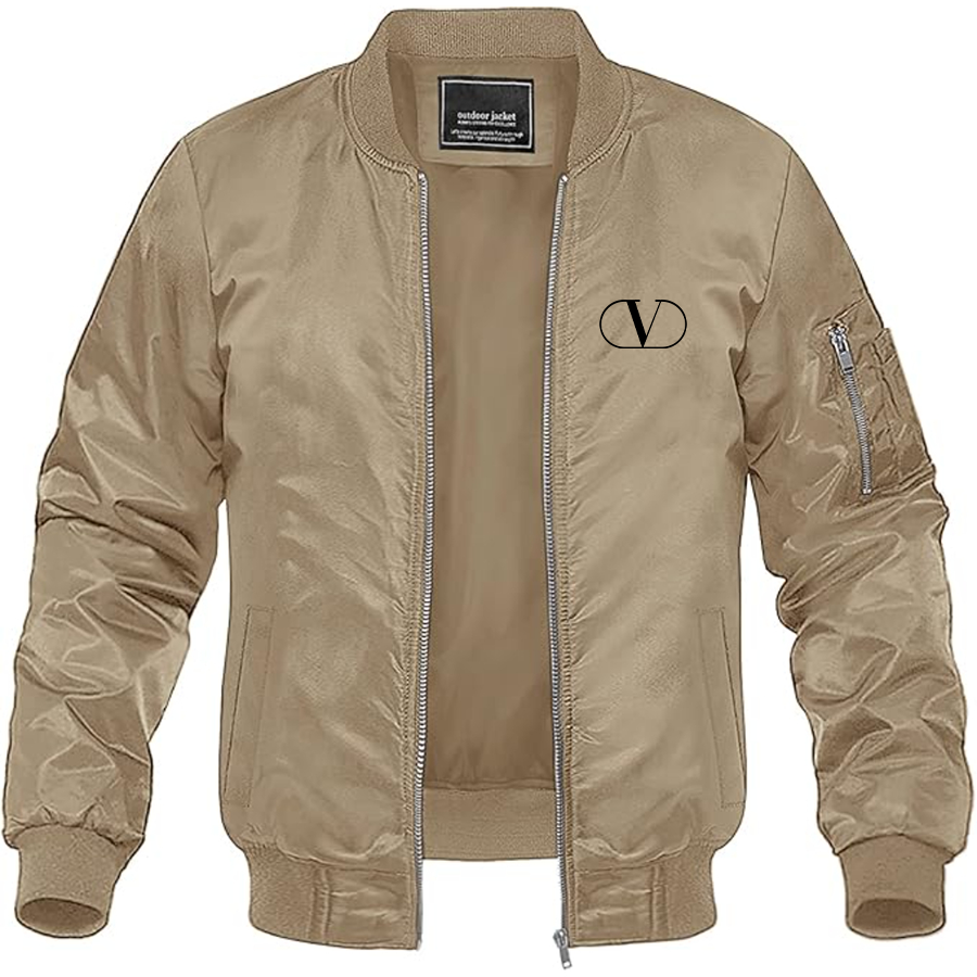 Men's Valentino Symbol Lightweight Bomber Jacket Windbreaker Softshell Varsity Jacket Coat