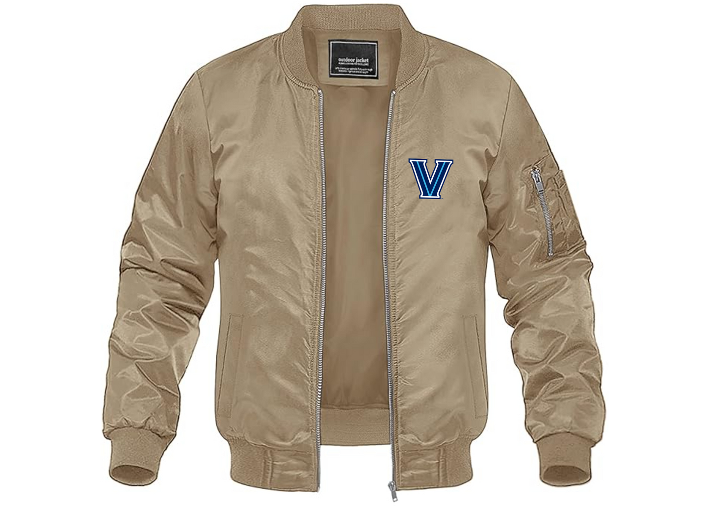 Men's Villanova Wildcats Lightweight Bomber Jacket Windbreaker Softshell Varsity Jacket Coat