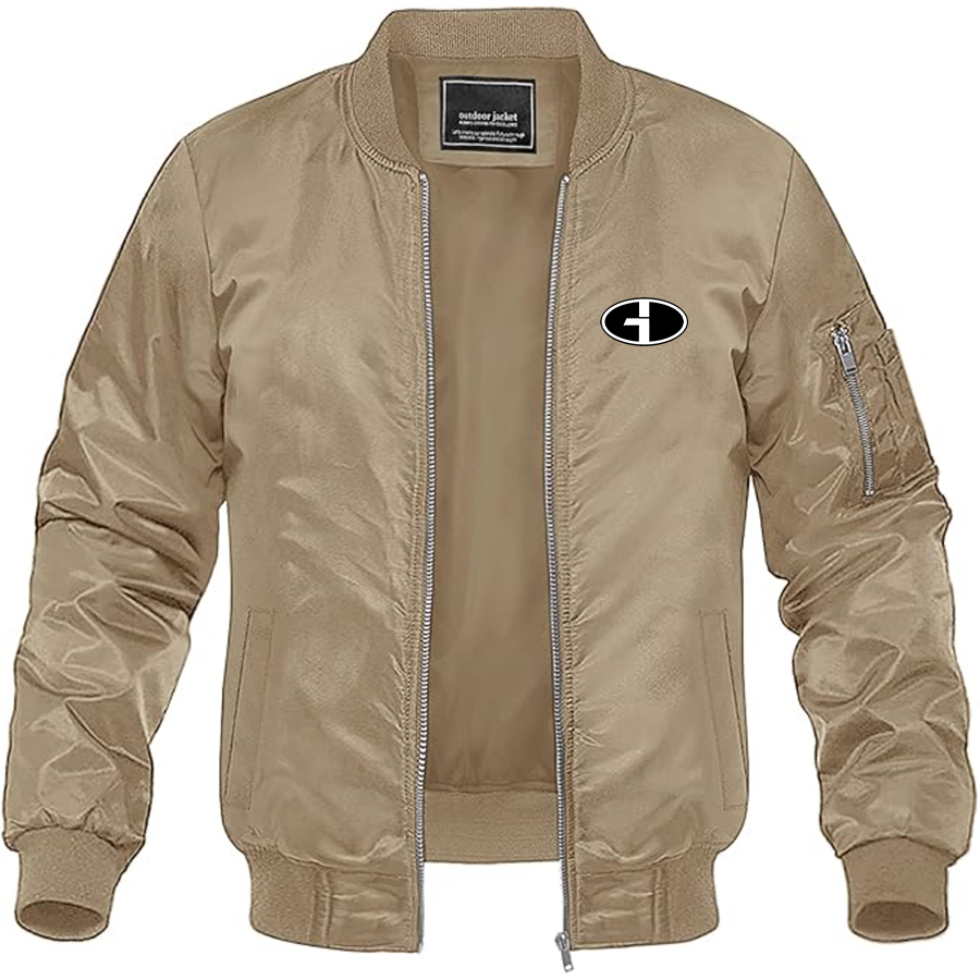 Men's Gardner Douglas Logo Lightweight Bomber Jacket Windbreaker Softshell Varsity Jacket Coat