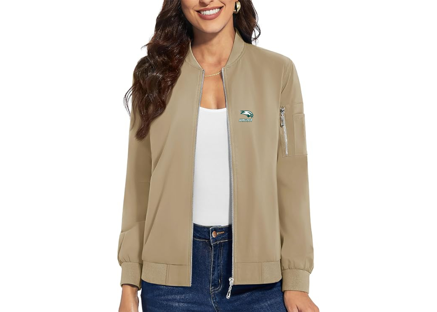 Women's Wagner Seahawks Premium Bomber Jacket with Polished Detailing and Functional Sleeve Pocket Modern Luxury Outerwear