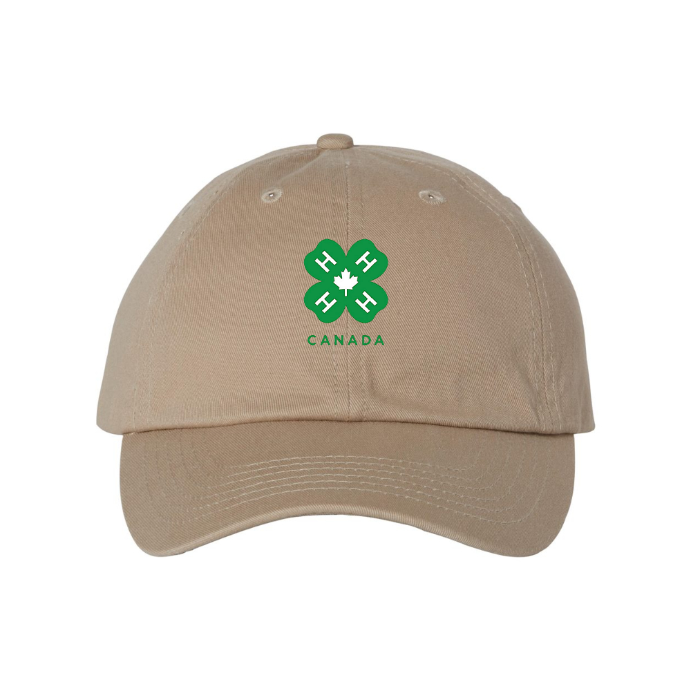 4H Canada Logo  Valucap Adult Bio-Washed Classic Dad Hat