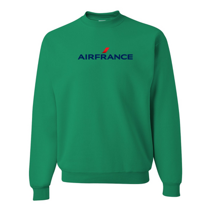 Men's Air France Logo JERZEES NuBlend Crewneck Sweatshirt