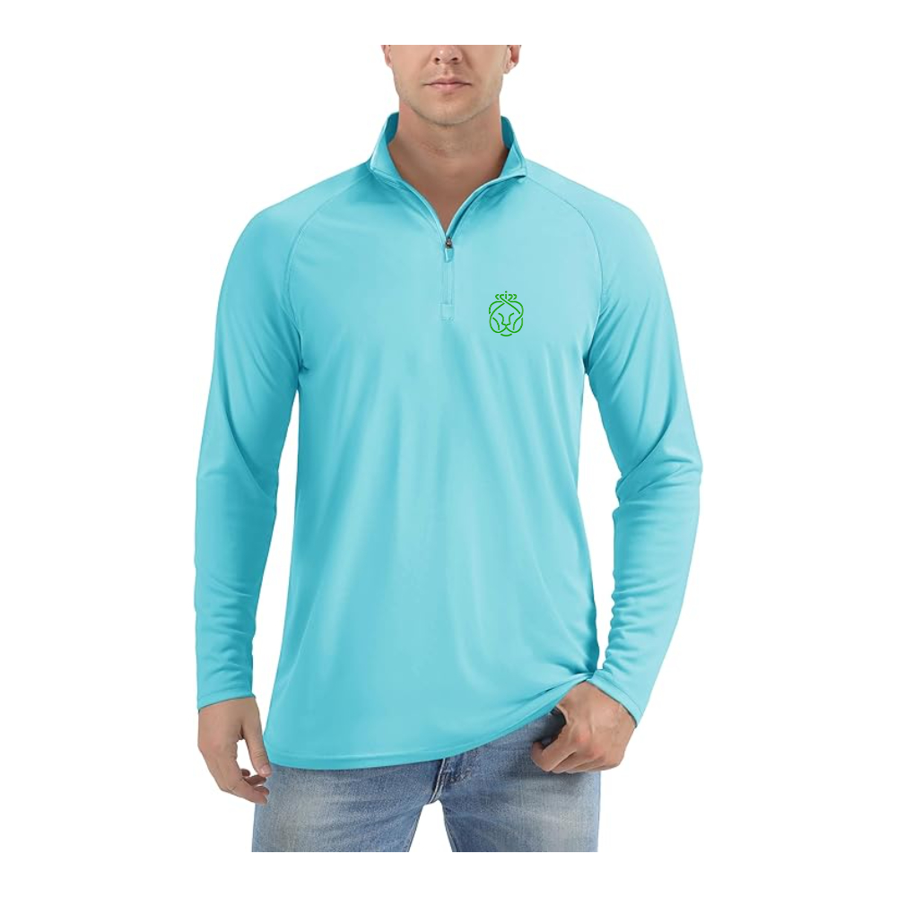 Men's Ahold Delhaize Symbol  Lightweight Quarter-Zip Athletic Shirt Long Sleeve Performance Wear