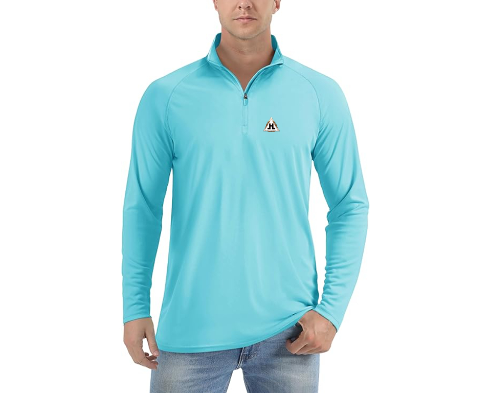 Men’s Hansa Logo Lightweight Quarter-Zip Athletic Shirt Long Sleeve Performance Wear