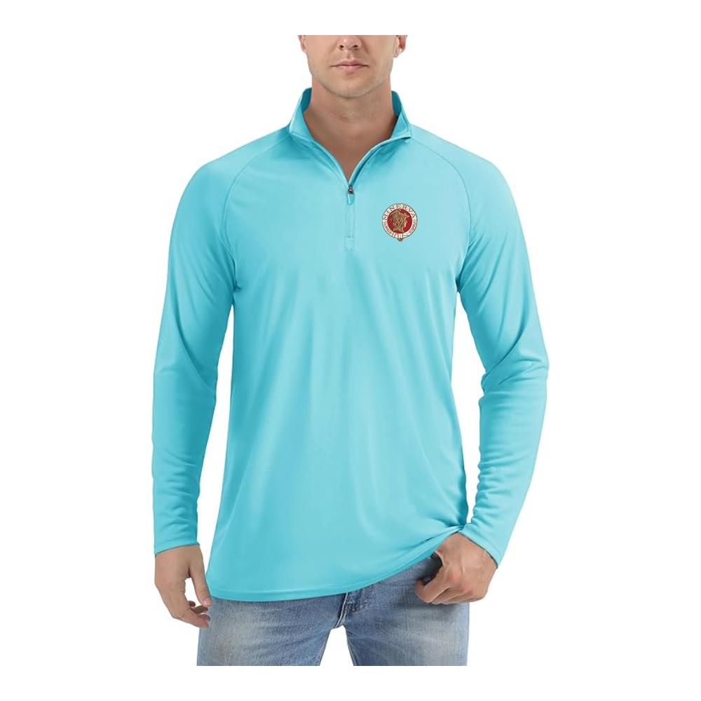 Men's Minerva Cars Logo Lightweight Quarter-Zip Athletic Shirt Long Sleeve Performance Wear
