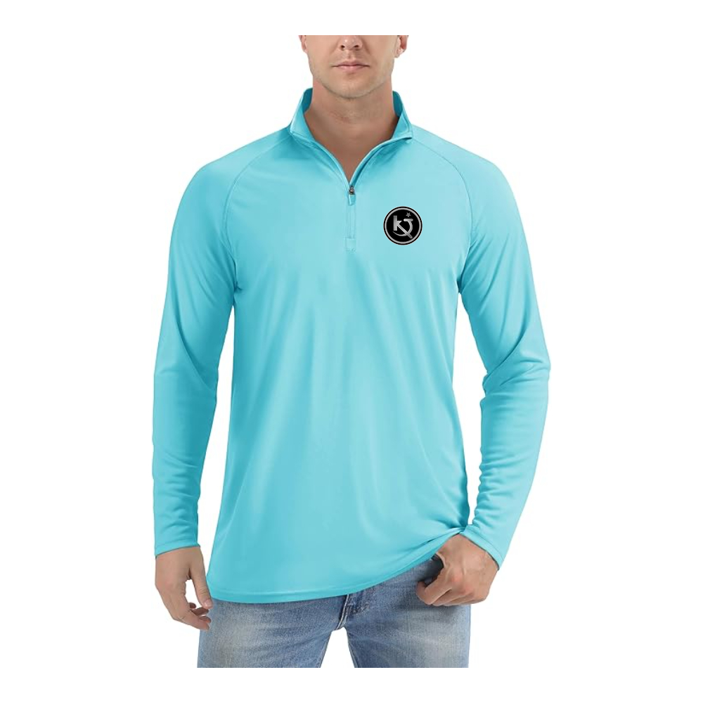 Men's Killing Joke Logo Lightweight Quarter-Zip Athletic Shirt Long Sleeve Performance Wear