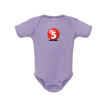 ABC TV5 Logo Rabbit Skins Infant Baby Rib Bodysuit