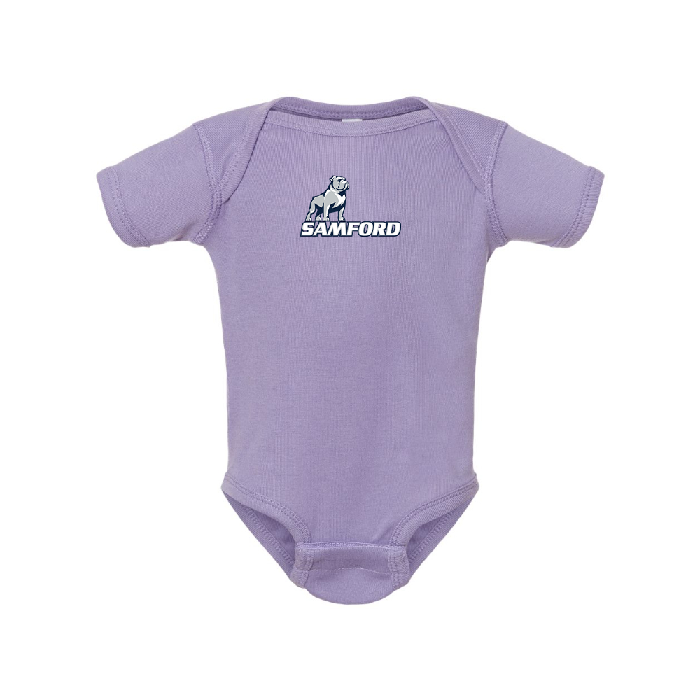 Samford Bulldogs Logo Rabbit Skins Infant Baby Rib Bodysuit