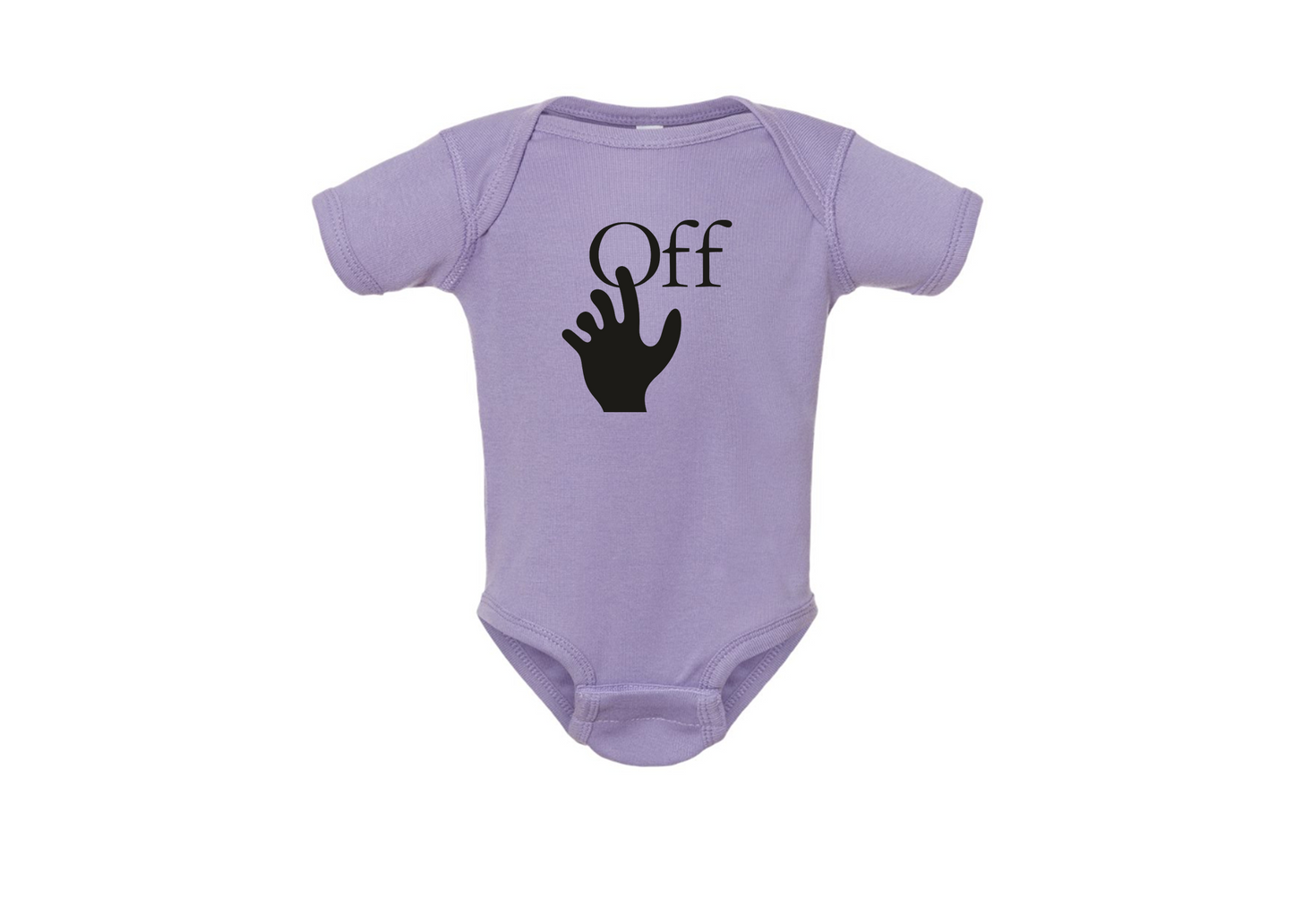 Off-White Hand  Rabbit Skins Infant Baby Rib Bodysuit