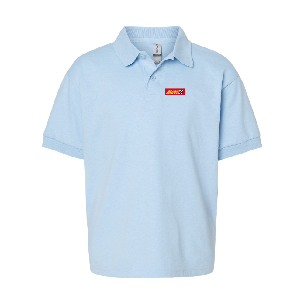 Youth Advance Auto Parts Logo Gildan Dry Blend Jersey Polo