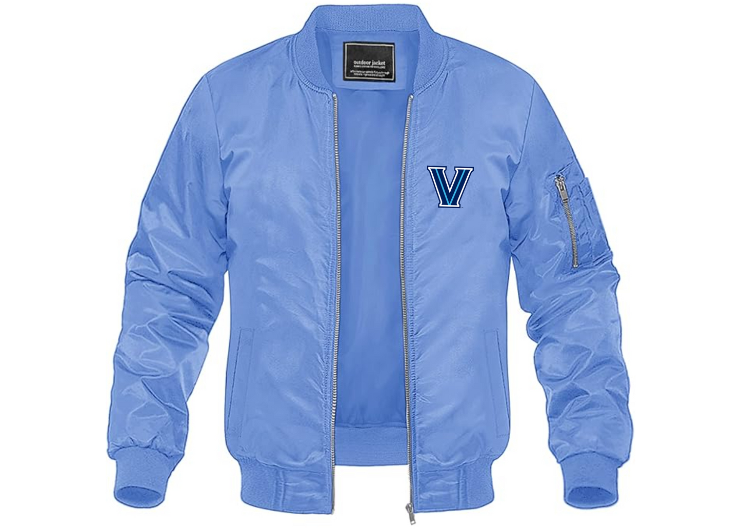 Men's Villanova Wildcats Lightweight Bomber Jacket Windbreaker Softshell Varsity Jacket Coat