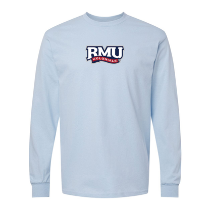 Men's Robert Morris Colonials Logo Gildan Heavy Cotton Long Sleeve T-Shirt