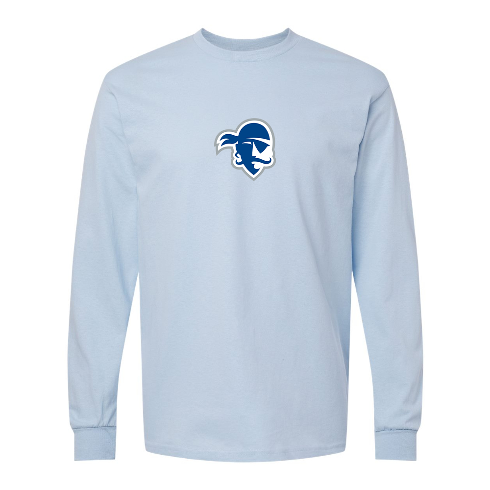 Men's Seton Hall Pirates Logo Gildan Heavy Cotton Long Sleeve T-Shirt