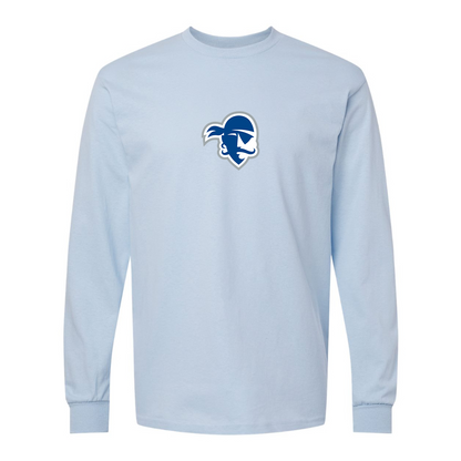 Men's Seton Hall Pirates Logo Gildan Heavy Cotton Long Sleeve T-Shirt